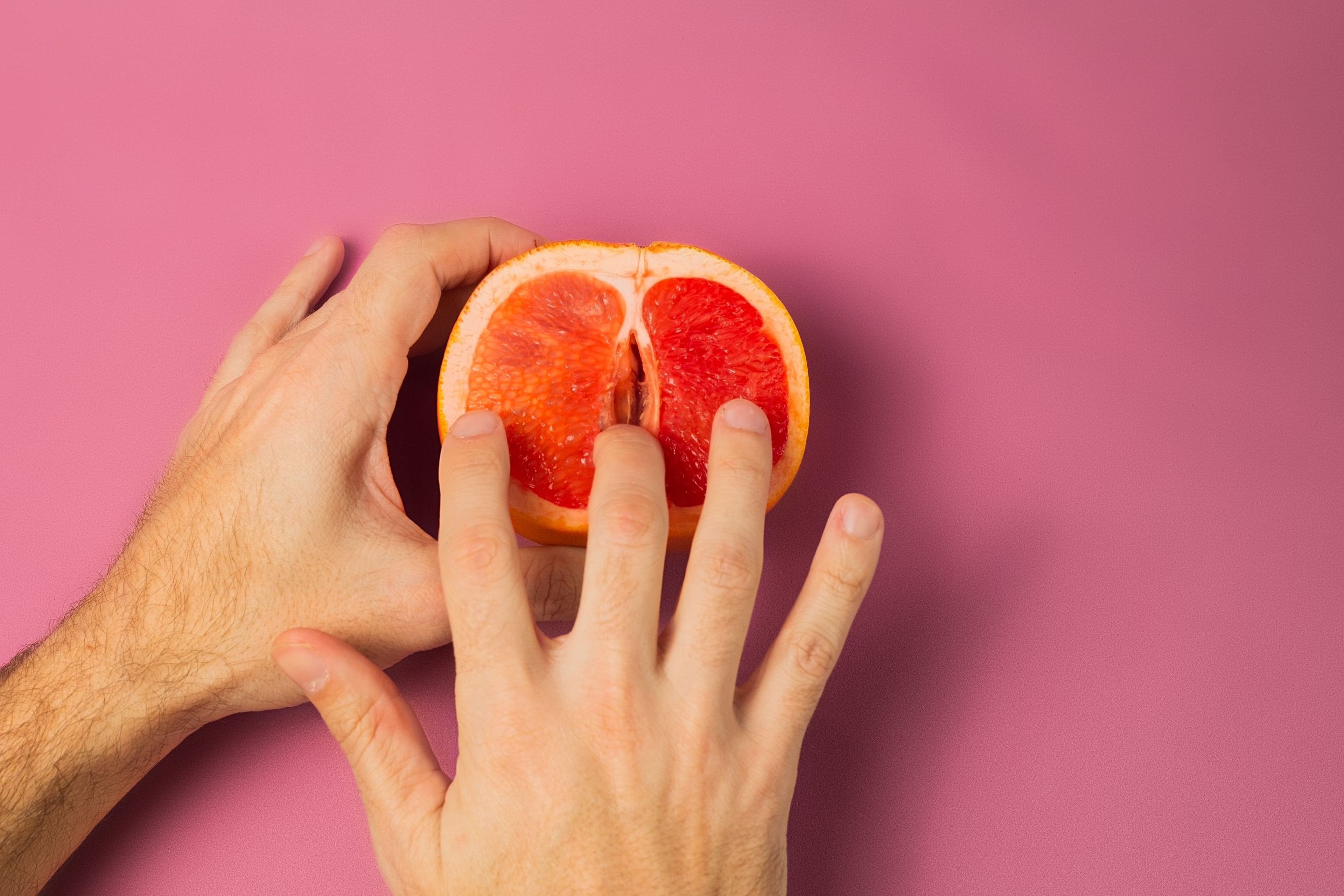 orgasm research, truth, science, fruit, hands, background, dating